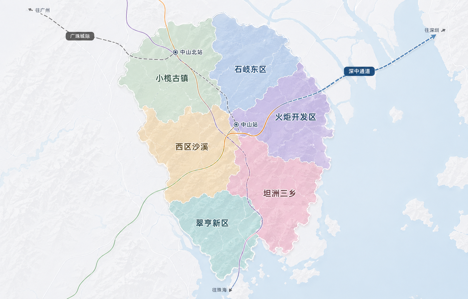 中山置業片區地圖